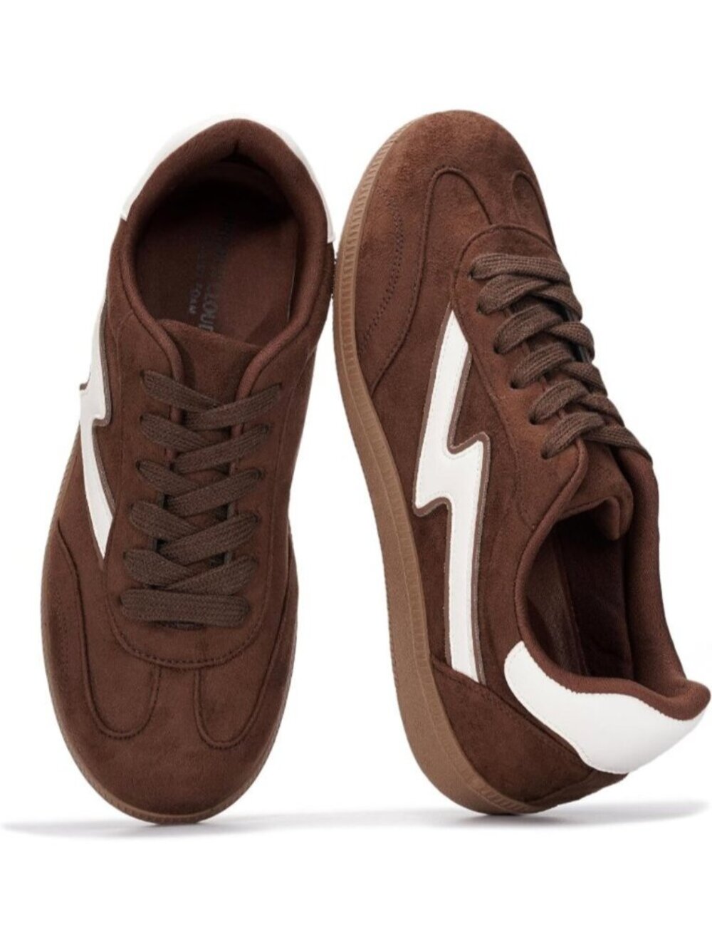 Women's Brown Irita Closed Toe Lace Up Comfortable Fashion Trendy Sneakers
